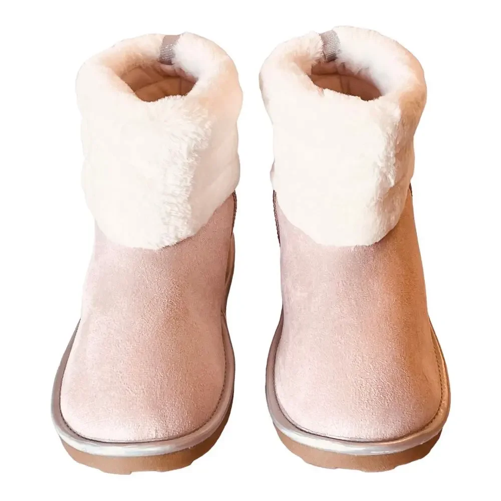Nautica Pink BOOT with Sherpa Fur Winter Snow Bootie Girls 5, Women's 6.5 NWOT